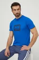 niebieski Helly Hansen t-shirt bawełniany