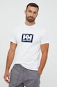 Βαμβακερό μπλουζάκι Helly Hansen TOKYO λευκό 53285