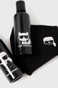 Karl Lagerfeld Zestaw podróżny - kosmetyczka, maseczka i dwa pojemniki 211W3916 211W3916 czarny