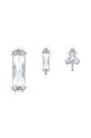 Swarovski - Náušnice klipsne MESMERA (3-pak) Swarovski krištáľ strieborná 5601534