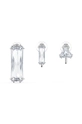 srebrny Swarovski Klipsy 5601534 (3-pack) Damski