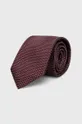 bordowy Boss Krawat 50447032 Męski
