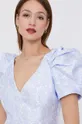 modrá Šaty Bardot
