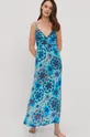 Desigual Sukienka plażowa 21SWMW10 niebieski