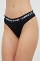 Стринги Karl Lagerfeld трикотаж чорний 211W2110