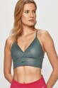 Nike - Biustonosz sportowy bez fiszbinów zielony CT3781