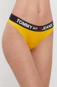 žltá Nohavičky Tommy Jeans Dámsky