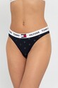 Tommy Hilfiger Stringi dzianina granatowy UW0UW02790.4891
