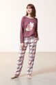 Etam - Pyžamové tričko s dlhým rukávom Fleur 652347615 fialová SS21