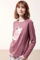 fialová Etam - Pyžamové tričko s dlhým rukávom Fleur