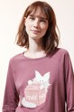 Etam - Pyžamové tričko s dlhým rukávom Fleur 652347615 fialová