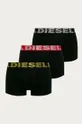 czarny Diesel - Bokserki (3-pack) Męski