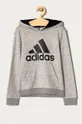 sivá Detská mikina adidas GN4019 Chlapčenský