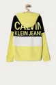 Detská mikina Calvin Klein Jeans žltá