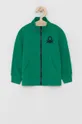 зелений Дитяча бавовняна кофта United Colors of Benetton Для хлопчиків