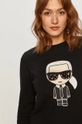 črna Karl Lagerfeld bombažna mikica