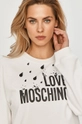 biela Love Moschino - Bavlnená mikina