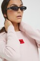 HUGO bluza bawełniana 50455971 różowy 50455971