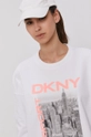 λευκό Βαμβακερή μπλούζα Dkny