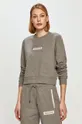 γκρί Calvin Klein Performance - Βαμβακερή μπλούζα Γυναικεία