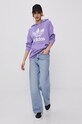 Bavlnená mikina adidas Originals GN2953 GN2953 fialová SS21