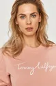 różowy Tommy Hilfiger - Bluza bawełniana
