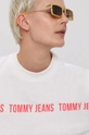 λευκό Βαμβακερή μπλούζα Tommy Jeans