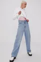 Bavlnená mikina Calvin Klein Jeans biela
