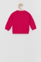 Дитяча бавовняна кофта United Colors of Benetton рожевий