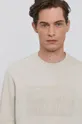 beżowy Calvin Klein - Bluza bawełniana