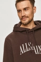 bordowy AllSaints - Bluza bawełniana DROPOUT OTH HOODY