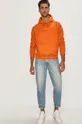 Calvin Klein Jeans - Bavlnená mikina oranžová