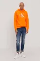 Calvin Klein Jeans - Bluza bawełniana J30J314557.4891 pomarańczowy