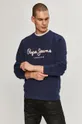 granatowy Pepe Jeans - Bluza bawełniana George Męski