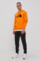 The North Face Bluza bawełniana NF00A0TEPKH1 pomarańczowy SS21