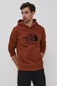 Bavlnená mikina The North Face hnedá NF00AHJYBJ61