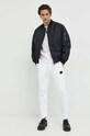 HUGO bluza bawełniana 50447964 biały AW25