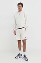 Βαμβακερή μπλούζα HUGO 50447964 μπεζ AW25