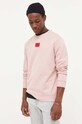Βαμβακερή μπλούζα HUGO 50447964 ροζ AW25