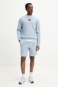 Бавовняна кофта HUGO 50447964 блакитний AW25
