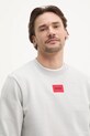 Bavlněná mikina HUGO Diragol212 šedá 50447964