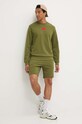 HUGO bluza bawełniana 50447964 zielony AW25