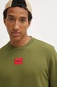 HUGO bluza bawełniana zielony 50447964