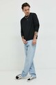 HUGO bluza bawełniana 50447964 czarny AW25