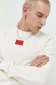 HUGO bluza bawełniana 50447964 beżowy