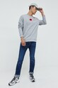 HUGO bluza bawełniana 50447964 szary AW25