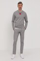 HUGO bluza bawełniana 50447964 szary AW25