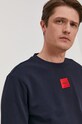Bavlněná mikina HUGO námořnická modř 50447964