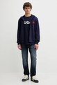 HUGO bluza bawełniana 50447972 granatowy AA00