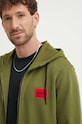 HUGO bluza bawełniana zielony 50447972